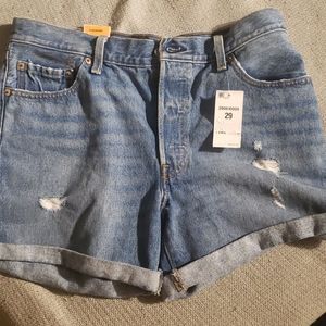 Levi's jean shorts 501 never worn size 29